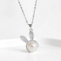 Luxury Cute Rabbit With Pearl Jewelry